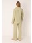 Kadın Uzun Kollu Önden Düğmeli Müslin Dokuma Pijama Takım 68275 3