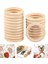 60PCS 70MM Ahşap Halkalar Dıy El Sanatları Için Ahşap Yüzük Ahşap Daireler Makrone Bitki Askısı Süs Eşyaları ve Mücevher Yapımı (Yurt Dışından) 2