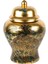 Borneo Gold Kapaklı Vazo Küp 28X38 cm 1