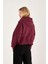 %100 Pamuk Kapüşonlu Fermuarlı Kadın Sweatshirt 2