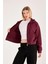 %100 Pamuk Kapüşonlu Fermuarlı Kadın Sweatshirt 3
