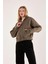 %100 Pamuk Kapüşonlu Fermuarlı Kadın Sweatshirt 5
