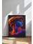 Neon Davut Büst - Kanvas Tablo - Pop Art Fütüristik Modern Duvar Dekoru 1