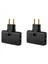 2x Döndür Eu Fiş Dönüştürücü 3&#39 Te 1 Rotatable Outlet Extender 180 Derece Uzatma Fiş Multi Fiş Çıkış Adaptörü Siyah (Yurt Dışından) 1
