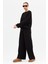 Rahat Esnek Uzun Kollu Premium Kumaş Modal Siyah Alt-Üst Takım 3