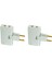 2x Döndür Eu Fiş Dönüştürücü 3&#39 Te 1 Rotatable Outlet Extender 180 Derece Uzatma Fiş Multi Fiş Mini Çıkış Adaptörü (Yurt Dışından) 1