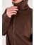 %100 Pamuk Fermuarlı Yüksek Yakalı Kadın Sweatshirt 6