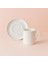 6 Lı Kahve Fıncan Takımı -90 ml Modern Beyaz Porselen-Düz 2
