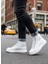 Bağcıklı Erkek Sneaker Bot Beyaz (Beyaz Taban) 3