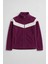 Kadın Fermuarlı Cepli Mor Polar Sweatshirt 2