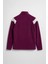 Kadın Fermuarlı Cepli Mor Polar Sweatshirt 3