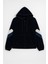 Kadın Fermuarlı Kapüşonlu Cepli Lacivert Polar Sweatshirt 1