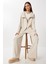 Fermuarlı Hırka Pantolon Triko Takım LAN0077 Taş 1