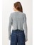 Yırtık Detaylı Crop Triko Kazak LDM0010 Gri 5