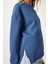 Fermuar Detaylı Şardonlu Sweatshirt LUB0003 Indigo Mavi 5