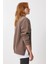 Fermuar Detaylı Şardonlu Sweatshirt LUB0003 Sütlü Kahve 4