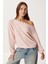 Asimetrik Halkalı Yumoş Bluz LUB0311 Pembe 2