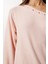 Asimetrik Halkalı Yumoş Bluz LUB0311 Pembe 4