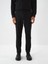 Erkek Siyah Esnek Dokulu Regular Fit Jogger Pantolon 2
