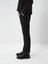 Erkek Siyah Esnek Dokulu Regular Fit Jogger Pantolon 4