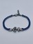 Erkek Çapa Motifli Parlak Lacivert Zirkon Taşlı Ayarlanabilir 18+3cm Çelik Bileklik 2