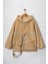 Sırt Çantasına Dönüşebilen Peluş Unisex çocuk mont - Bej 1