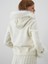Kadın Ekru Doğal Yün Dokulu Oversize Ceket 4
