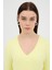 Sarı V Yaka Triko Kadın Kazak 2217 7