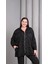 Kadın Büyük Beden Kapüşonlu Siyah Sweatshirt 2