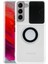 Sm Galaxy S22 Kılıf Sürgülü Kamera Lens Korumalı Yüzük Standlı Silikon KILIF-(1903) 1