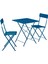 Sundso Katlanabilir Masa ve Katlanabilir Sandalye Seti Koyu Mavi 65 x 65 cm Mindersiz 2 Sandalyeli Kare 1
