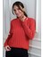Kadın Kolları Düğmeli Fitilli Triko Bluz 1