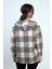 Kadın Kapüşonlu Ekose Desenli Metal Düğmeli Cepli Gömlek 4