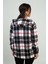 Kadın Kapüşonlu Ekose Desenli Metal Düğmeli Cepli Gömlek 4