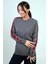 Kadın Kolu Şerit Dekolteli Triko Bluz 3