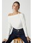 Kadın Grace Asimetrik Omuz Detay Ekru Bluz 1