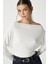Kadın Grace Asimetrik Omuz Detay Ekru Bluz 4