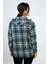 Kadın Kapüşonlu Ekose Desenli Metal Düğmeli Cepli Gömlek 4