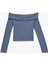 Slim Fit Uzun Kollu Saç Örgü Dokulu Omzu Açık Bluz 2