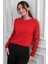 Kadın Kolu Şerit Dekolteli Triko Bluz 2
