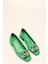 Idil Yeşil Saten Taşlı Kadın Topuklu 1