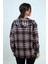 Kadın Kapüşonlu Ekose Desenli Metal Düğmeli Cepli Gömlek 4