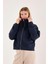 %100 Pamuk Fermuarlı Yüksek Yakalı Kadın Sweatshirt 4