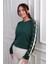 Kadın Kolu Şerit Dekolteli Triko Bluz 2