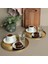 Home 2'li Yuvarlak Sunumluk Tepsi - Gold 6