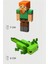 Minecraft Alex ve Yeşil Aksolotl Axolotl Set Hareketli Eklemli Figür 1