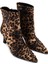 Kadın Saten Leopar Topuklu Bot 735 8794 Bn Bot SK25-26 Leopar 2