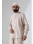 Erkek Müslin Hakim Yaka Uzun Kollu Düğmeli Gömlek, Hac Umre Kıyafeti - Bej (Ans) 4