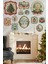 Vintage Noel Temalı Duvar Sticker Seti | 11 Parça Retro Christmas Dekor Seti | Dekoratif Sticker 3