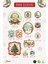 Vintage Noel Temalı Duvar Sticker Seti | 11 Parça Retro Christmas Dekor Seti | Dekoratif Sticker 5
